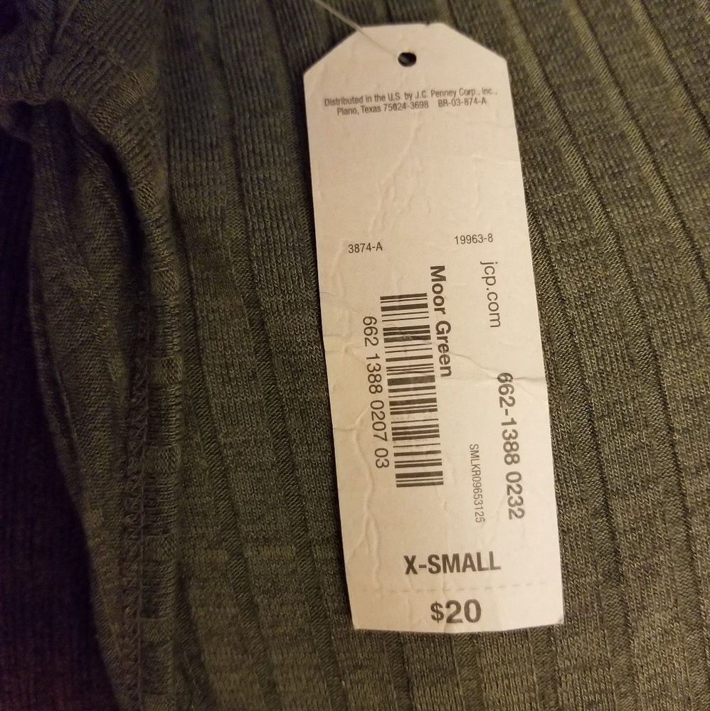 Arizona Olive Xtra Small Tunic Top NWT - Picture 4 of 6